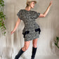 The Christie 1980s Peplum Mini Dress