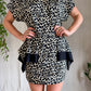 The Christie 1980s Peplum Mini Dress