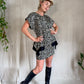 The Christie 1980s Peplum Mini Dress