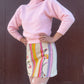 The Livia 1970s Hand Embroidered Wool Skirt