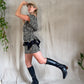 The Christie 1980s Peplum Mini Dress