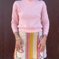 The Livia 1970s Hand Embroidered Wool Skirt