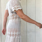 The Evangeline 1970s Crochet Dress