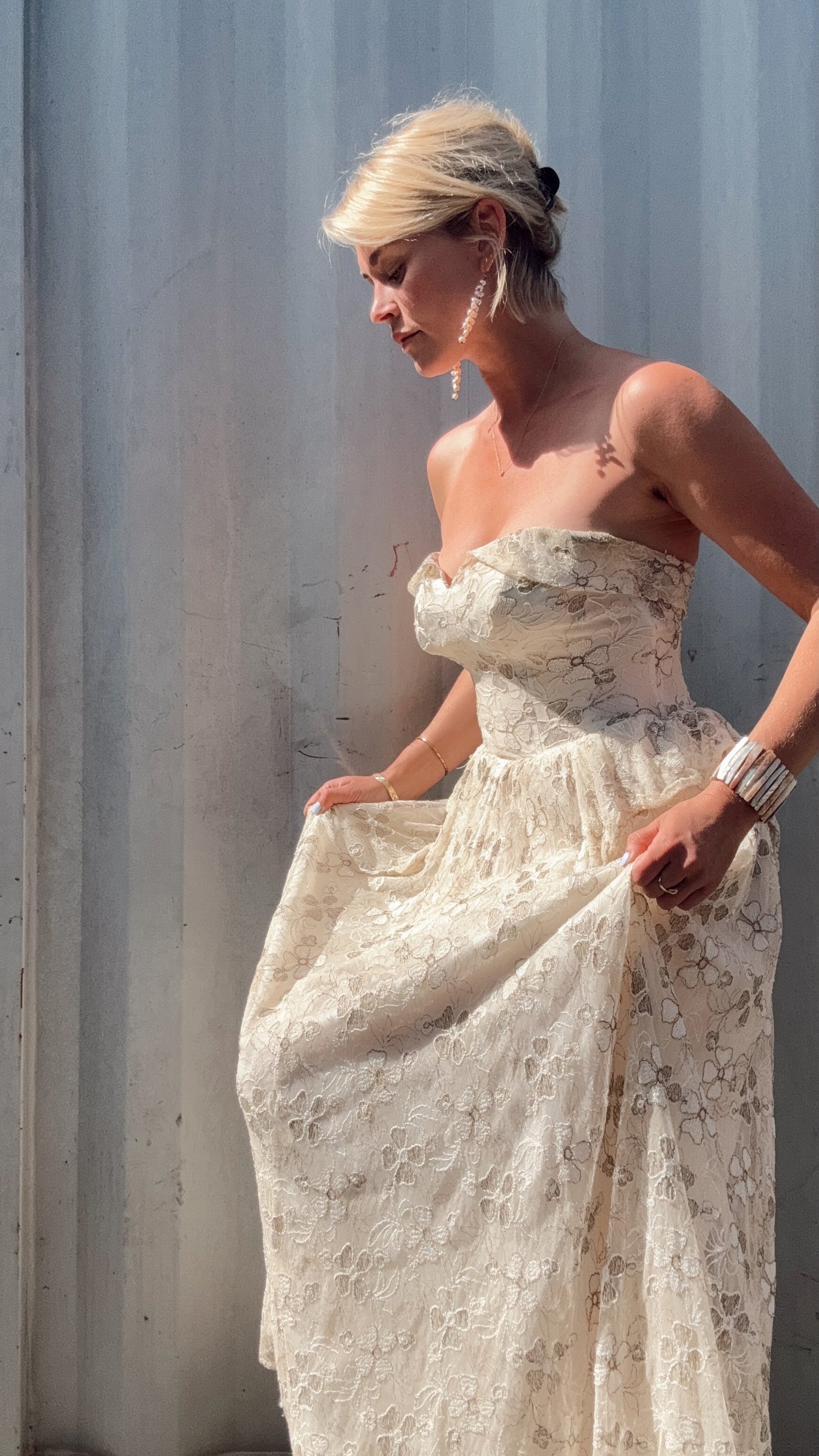 The Valentina 1970s Lace Dress