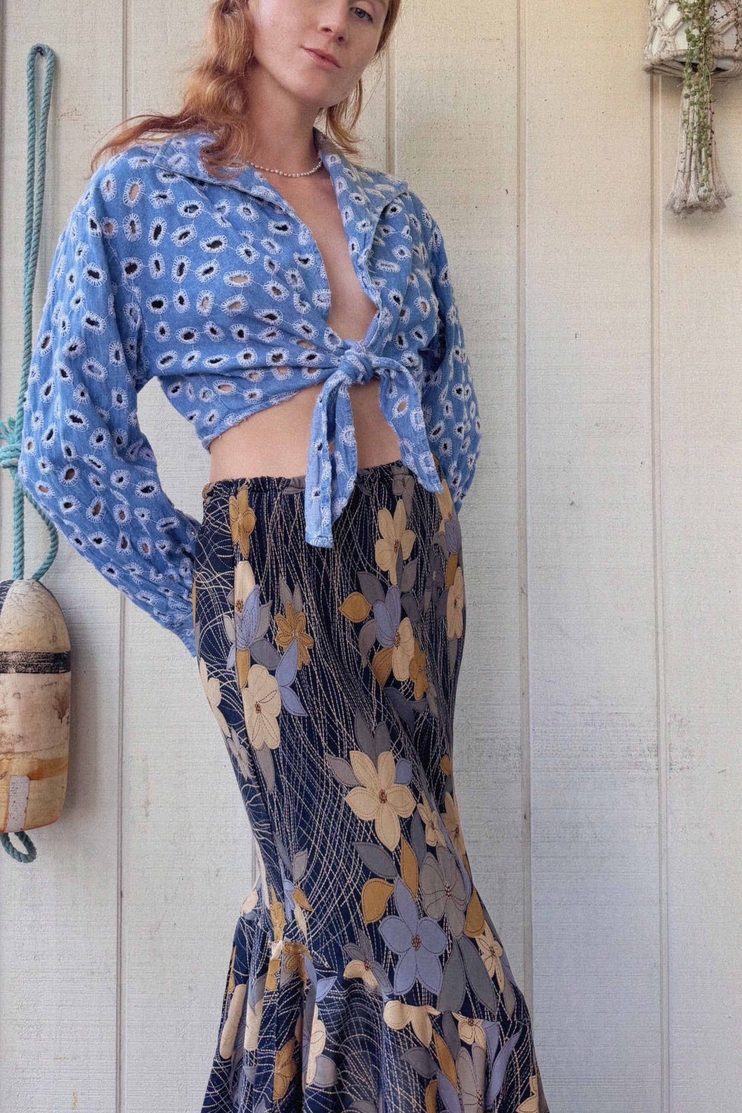 The Lucienne 1990s Silk Skirt