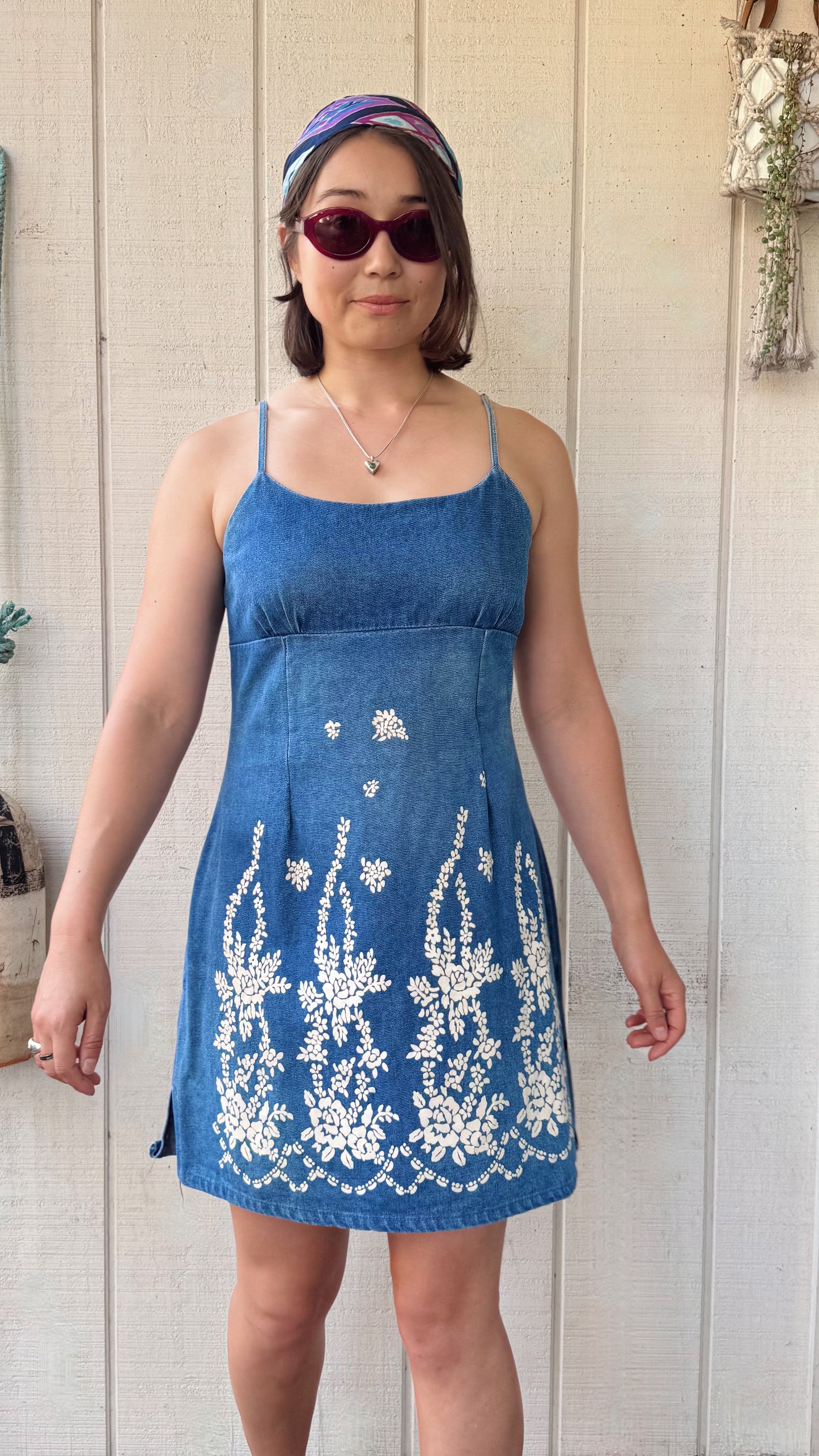 The Odette 1990s Denim Mini Dress
