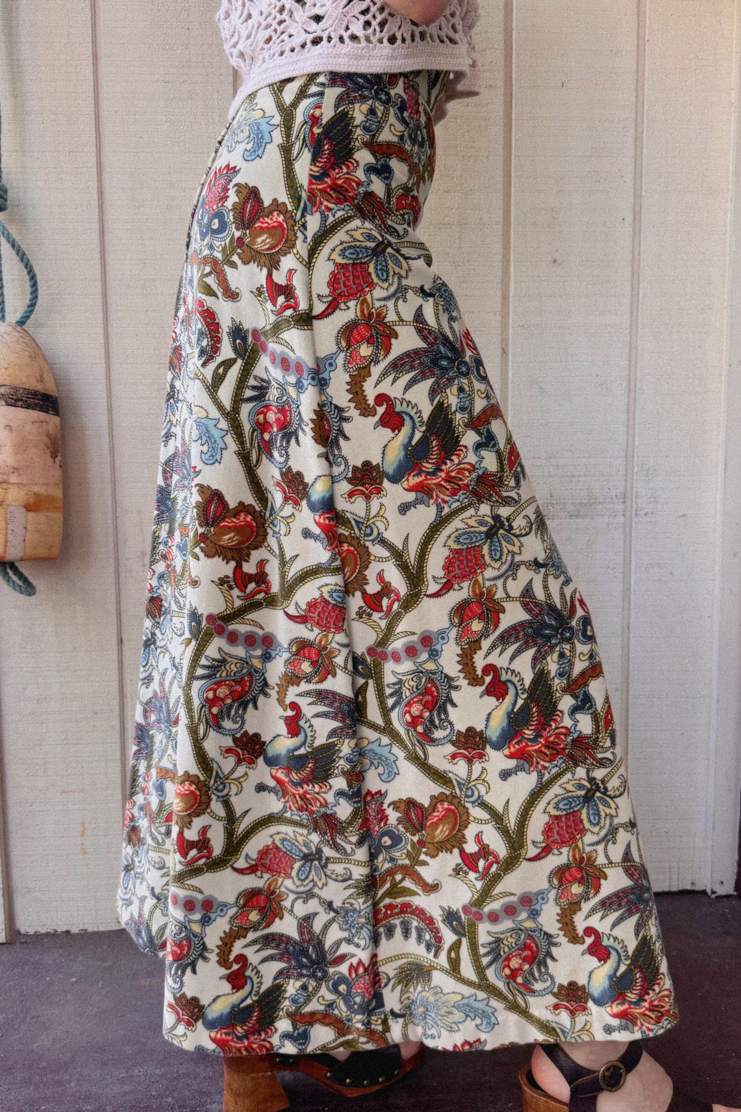 The Vera 1970s Handmade Velvet Maxi Skirt