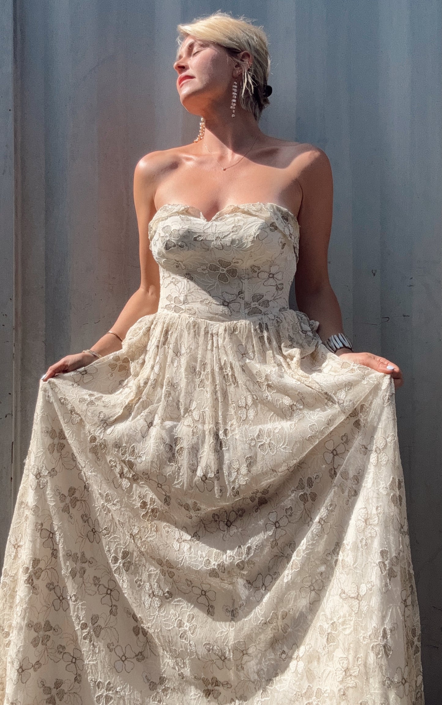The Valentina 1970s Lace Dress