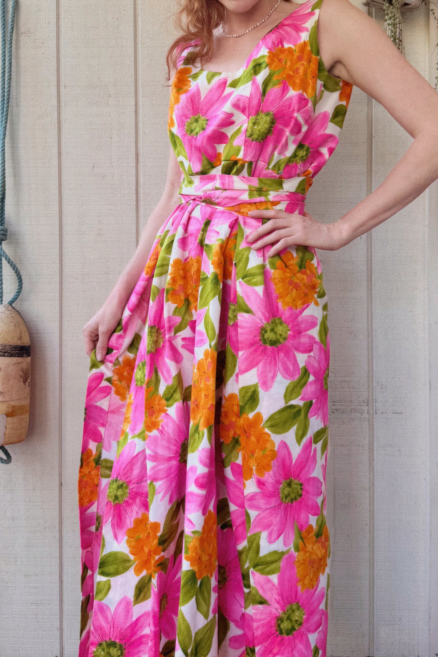 The Dahlia 1960s Handmade Apron Dress