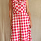 The Annette 1970s Handmade Gingham Dress