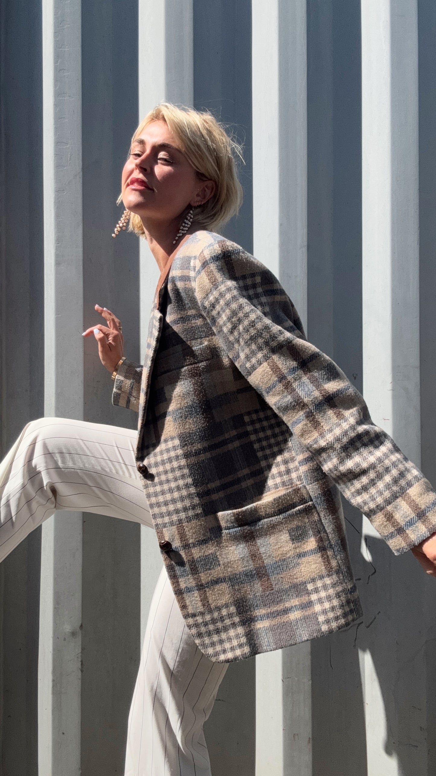 The Pippa Plaid Blazer
