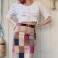 The Portia 1990s Leather Patchwork Skirt