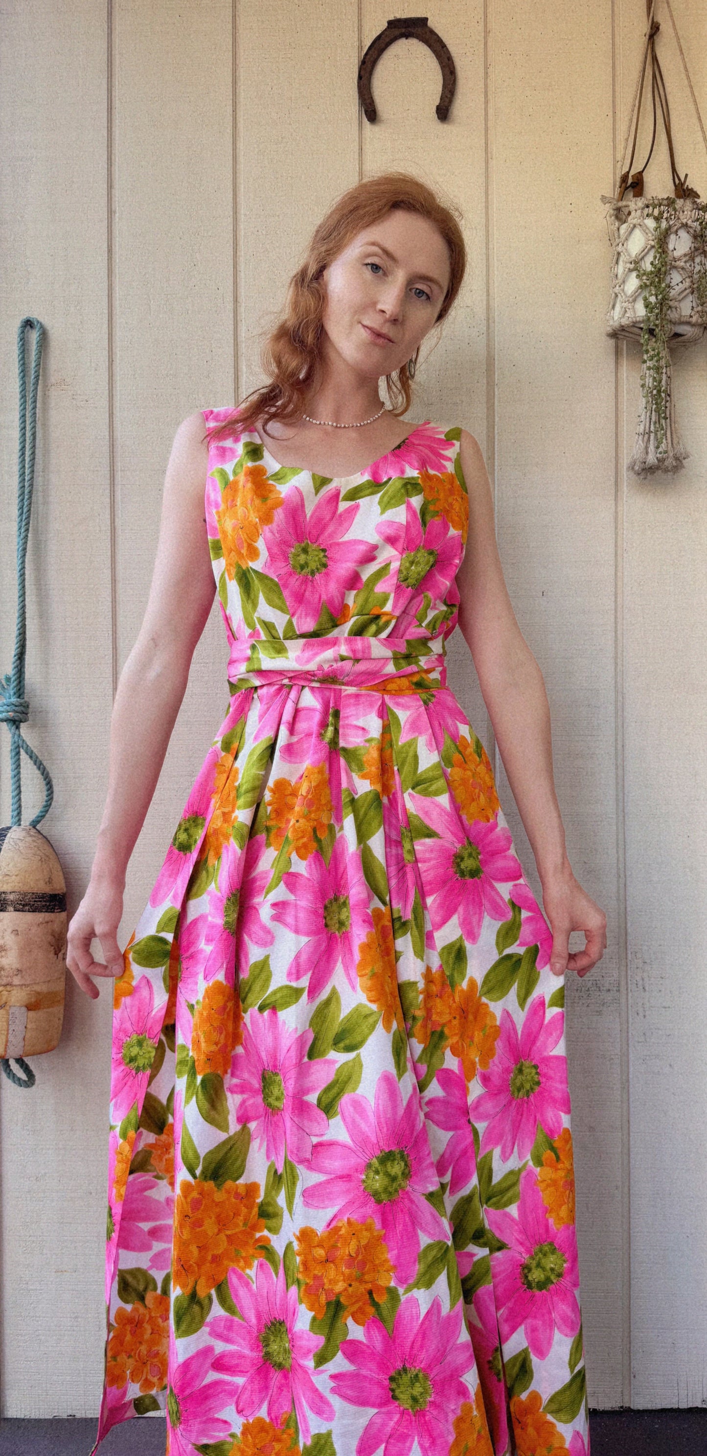 The Dahlia 1960s Handmade Apron Dress
