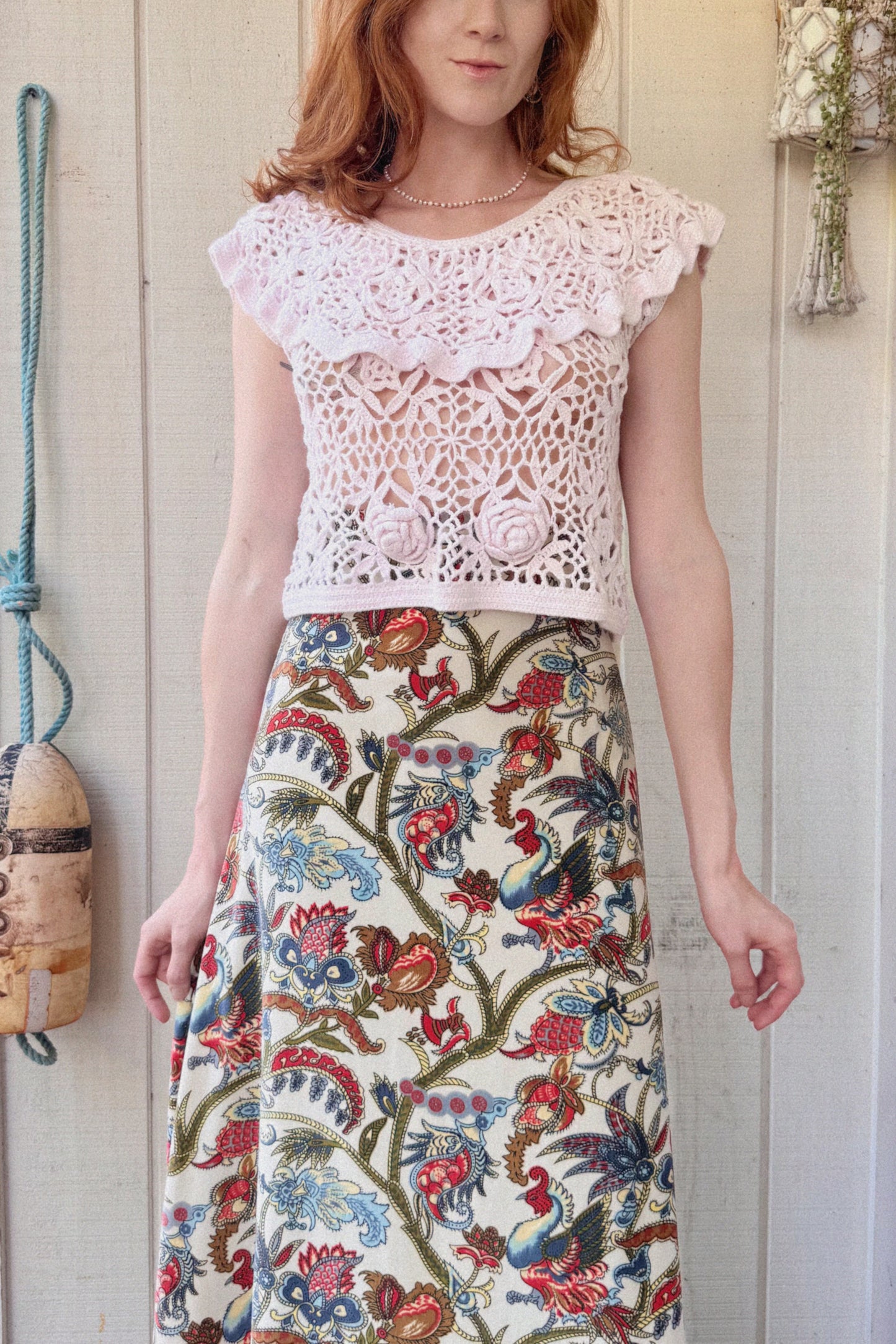 The Vera 1970s Handmade Velvet Maxi Skirt