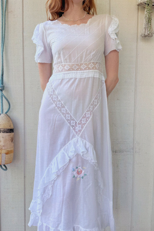 The Sylvie 1970s Handmade Cotton Dress