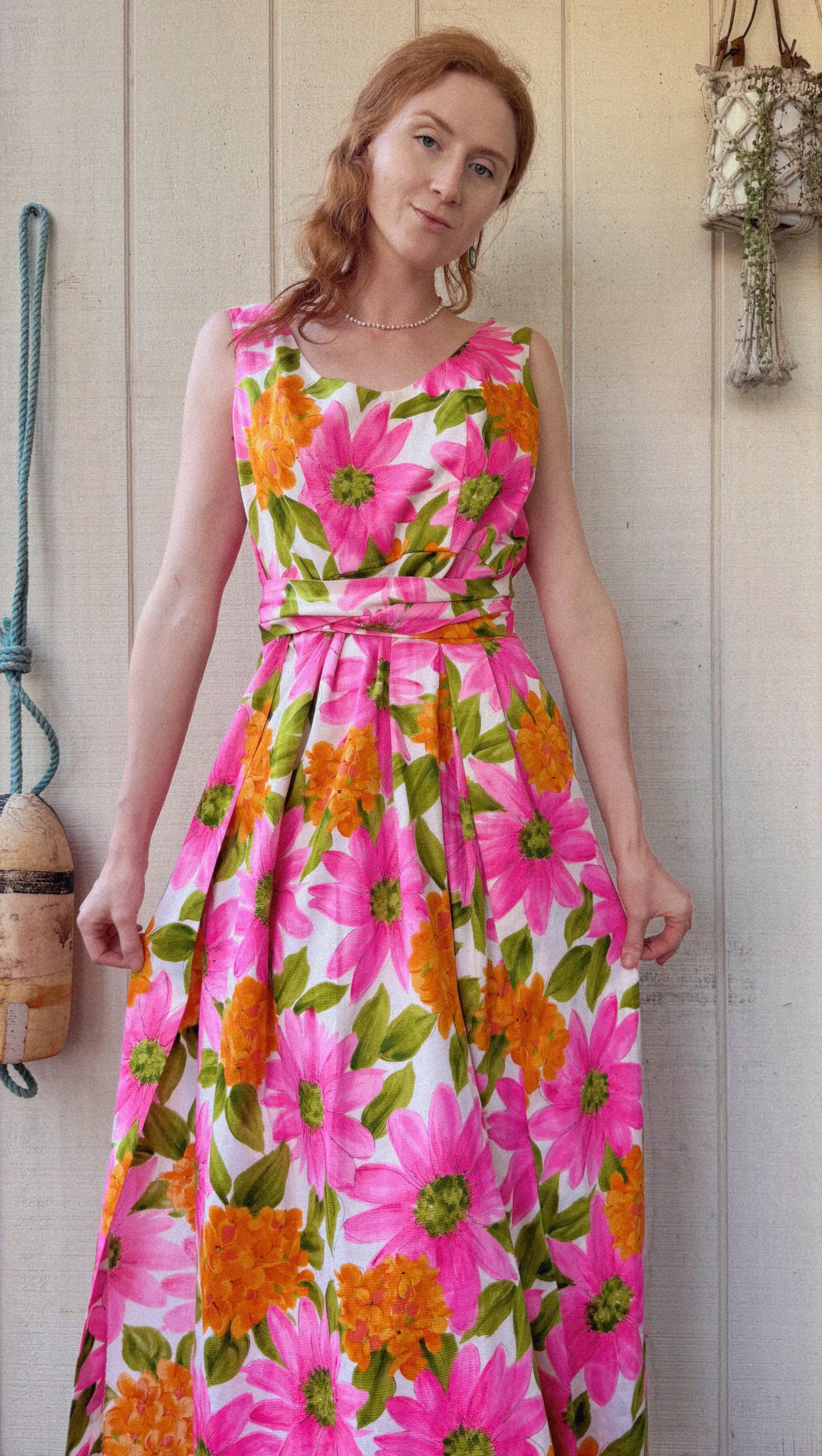 The Dahlia 1960s Handmade Apron Dress