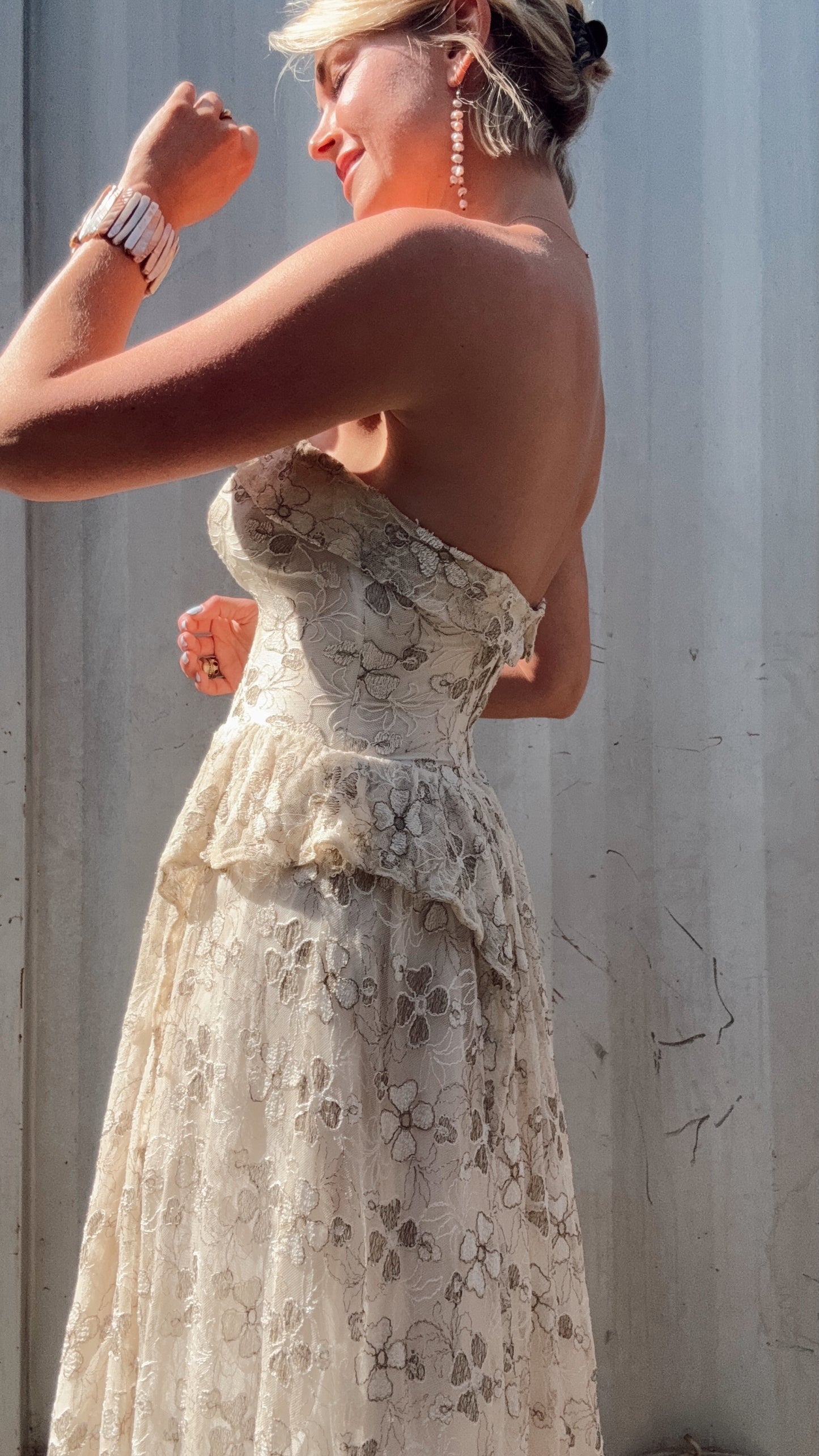 The Valentina 1970s Lace Dress