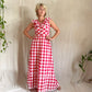 The Annette 1970s Handmade Gingham Dress