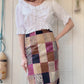 The Portia 1990s Leather Patchwork Skirt
