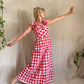 The Annette 1970s Handmade Gingham Dress
