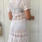 The Evangeline 1970s Crochet Dress
