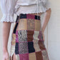 The Portia 1990s Leather Patchwork Skirt