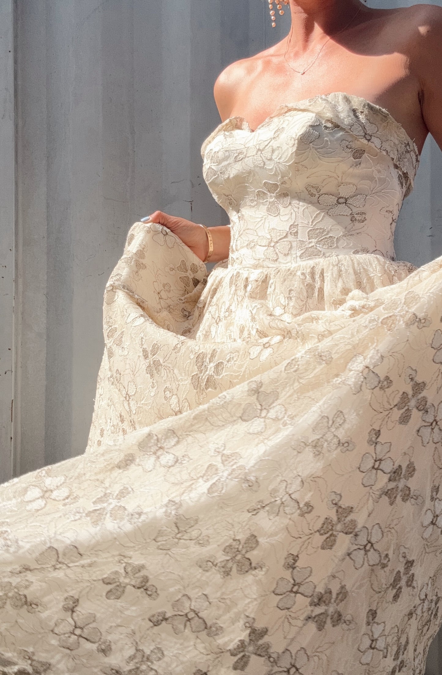 The Valentina 1970s Lace Dress