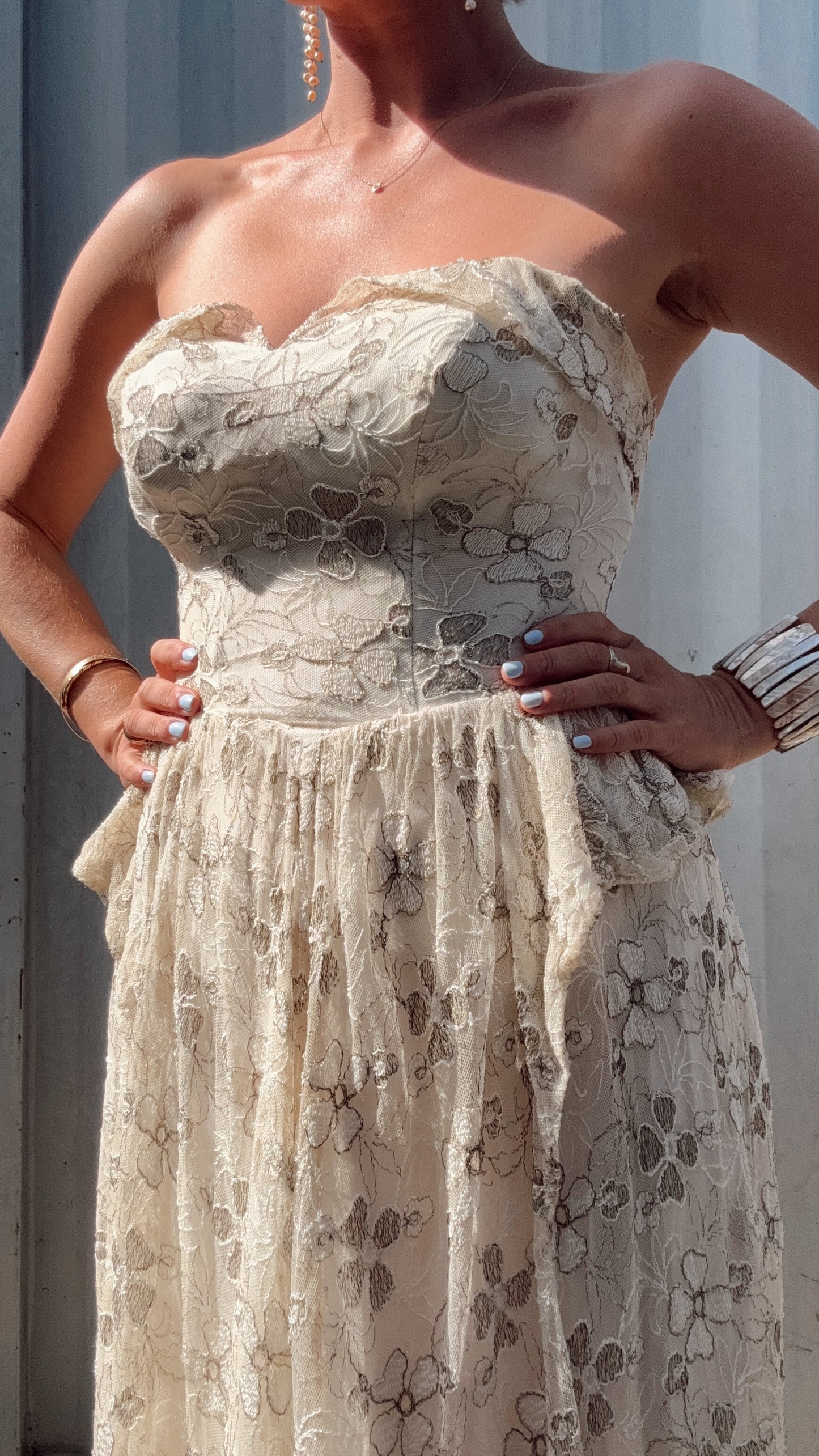 The Valentina 1970s Lace Dress