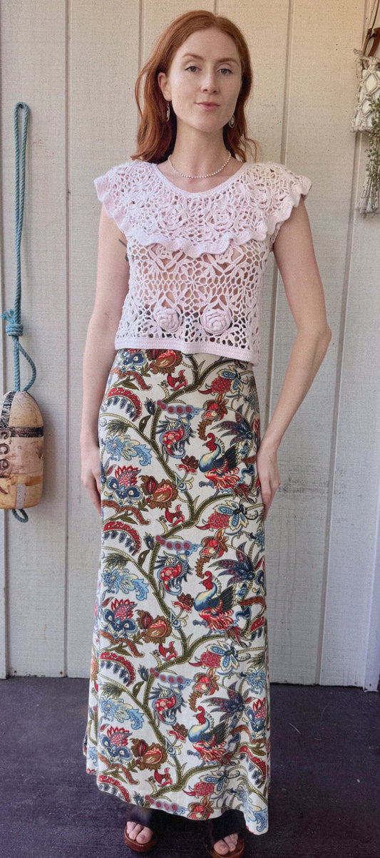 The Vera 1970s Handmade Velvet Maxi Skirt