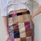The Portia 1990s Leather Patchwork Skirt