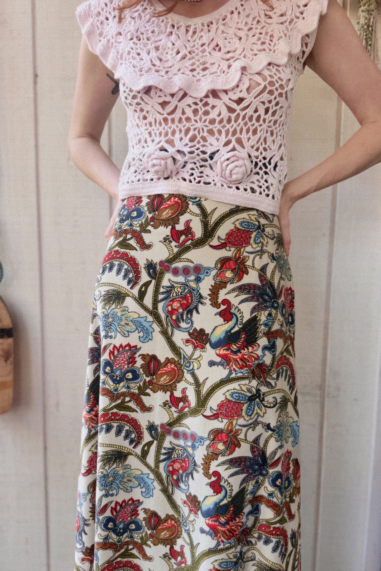 The Vera 1970s Handmade Velvet Maxi Skirt