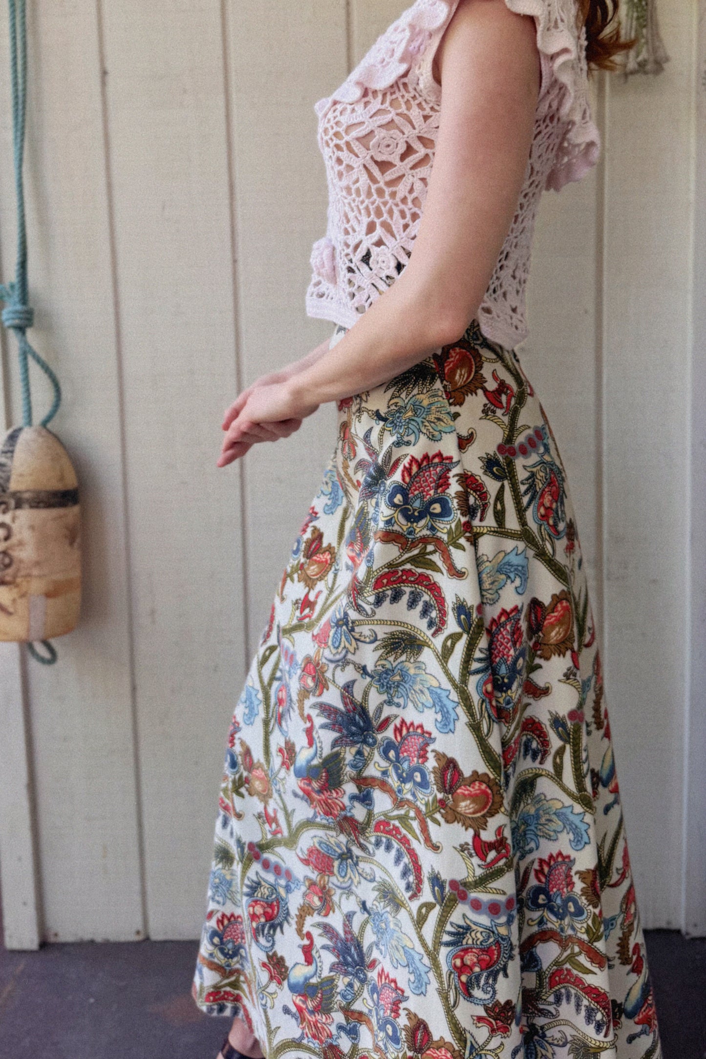 The Vera 1970s Handmade Velvet Maxi Skirt