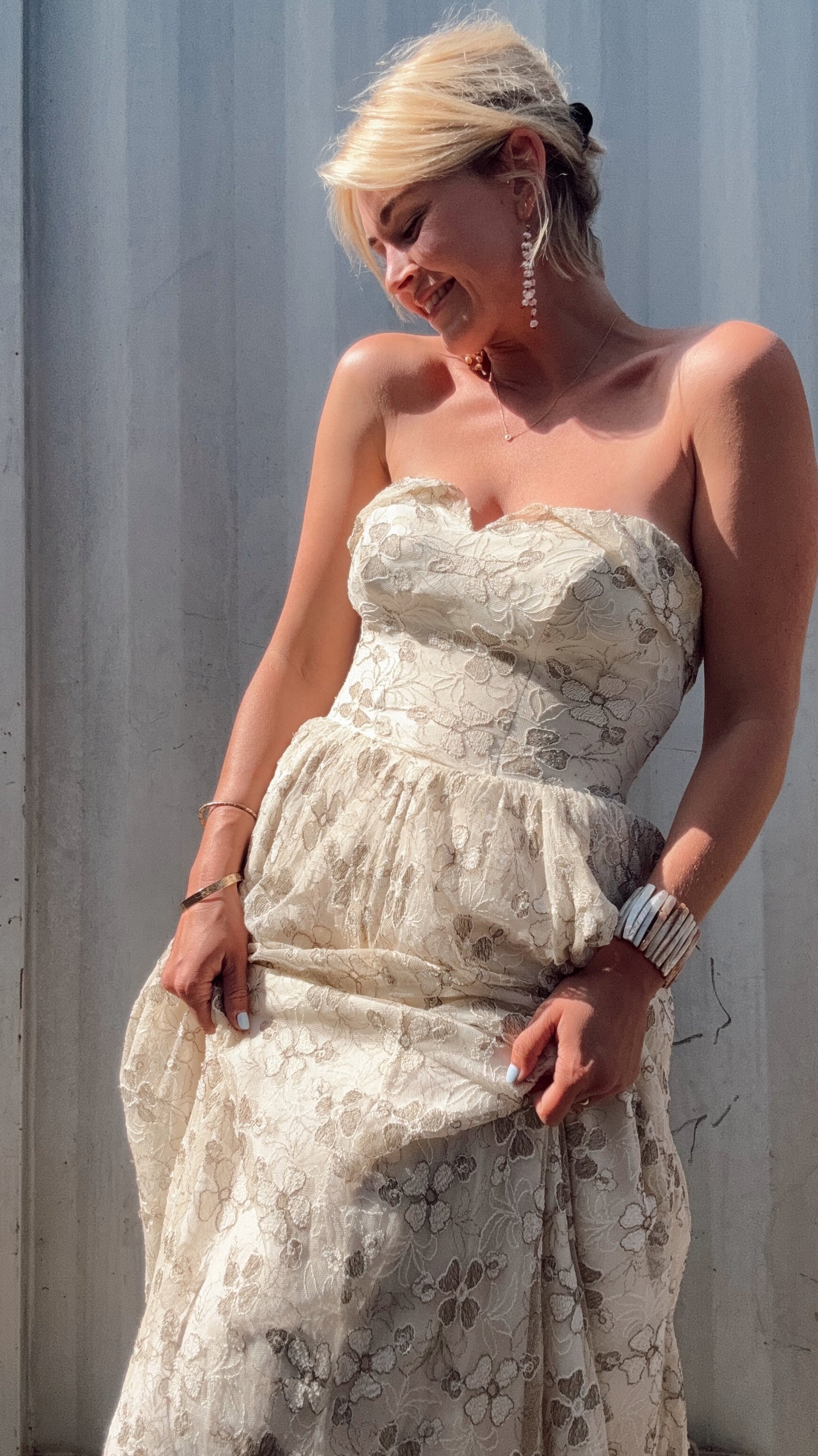 The Valentina 1970s Lace Dress