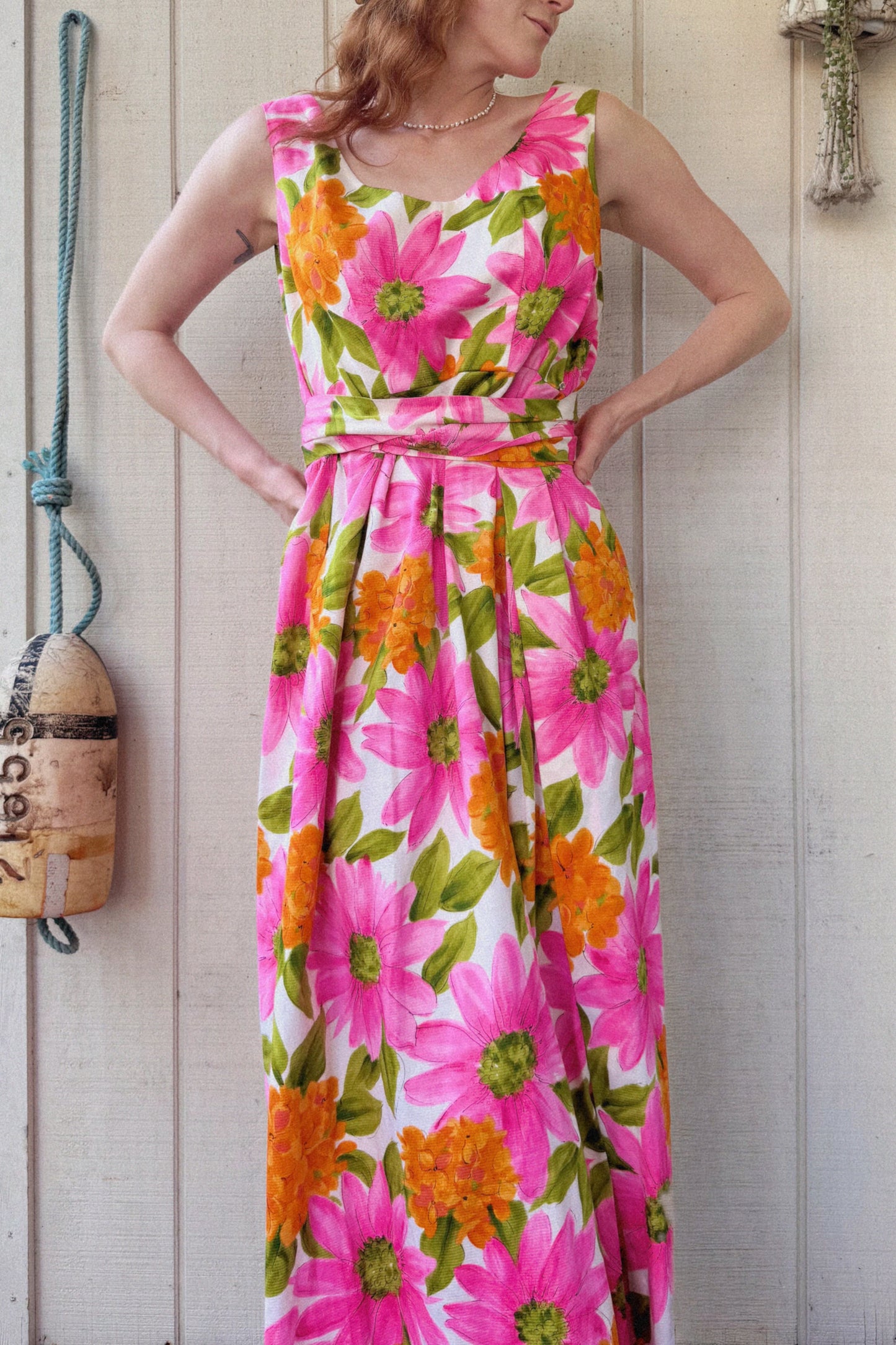 The Dahlia 1960s Handmade Apron Dress