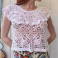 The Reese 1990s Ruffle Crochet Top