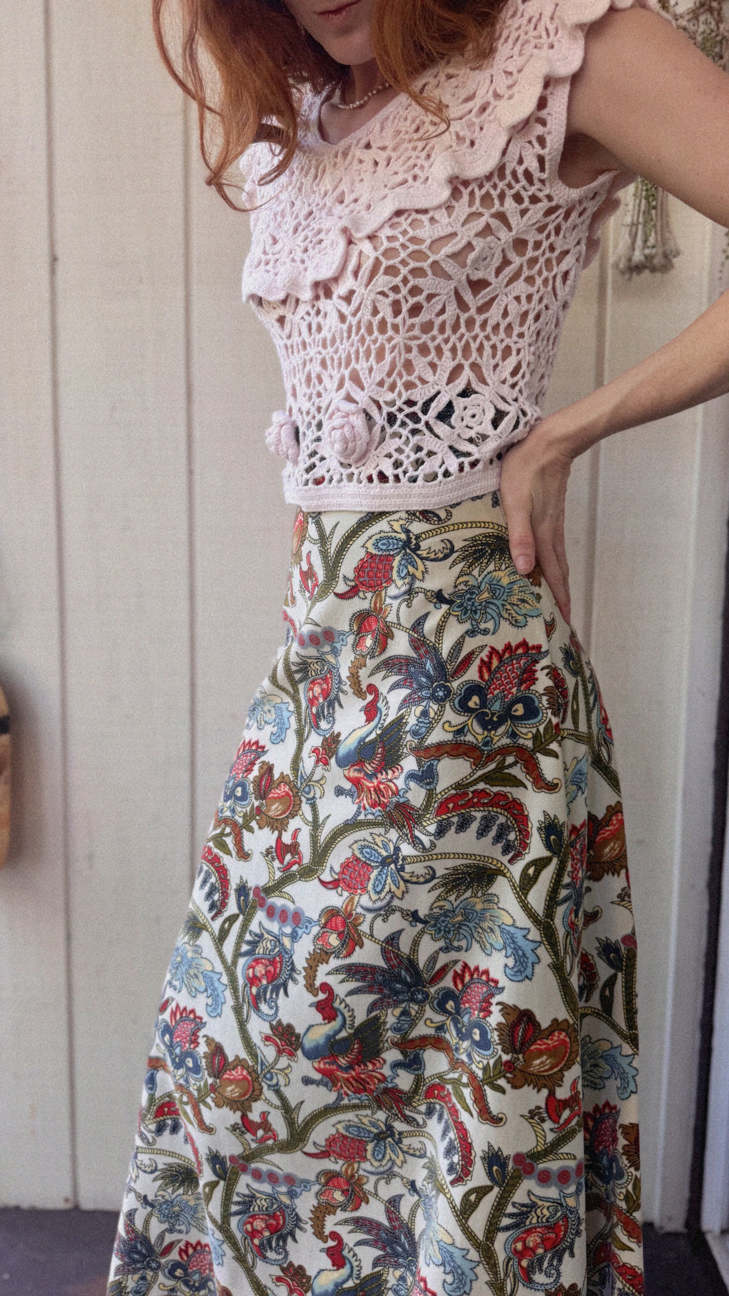 The Vera 1970s Handmade Velvet Maxi Skirt
