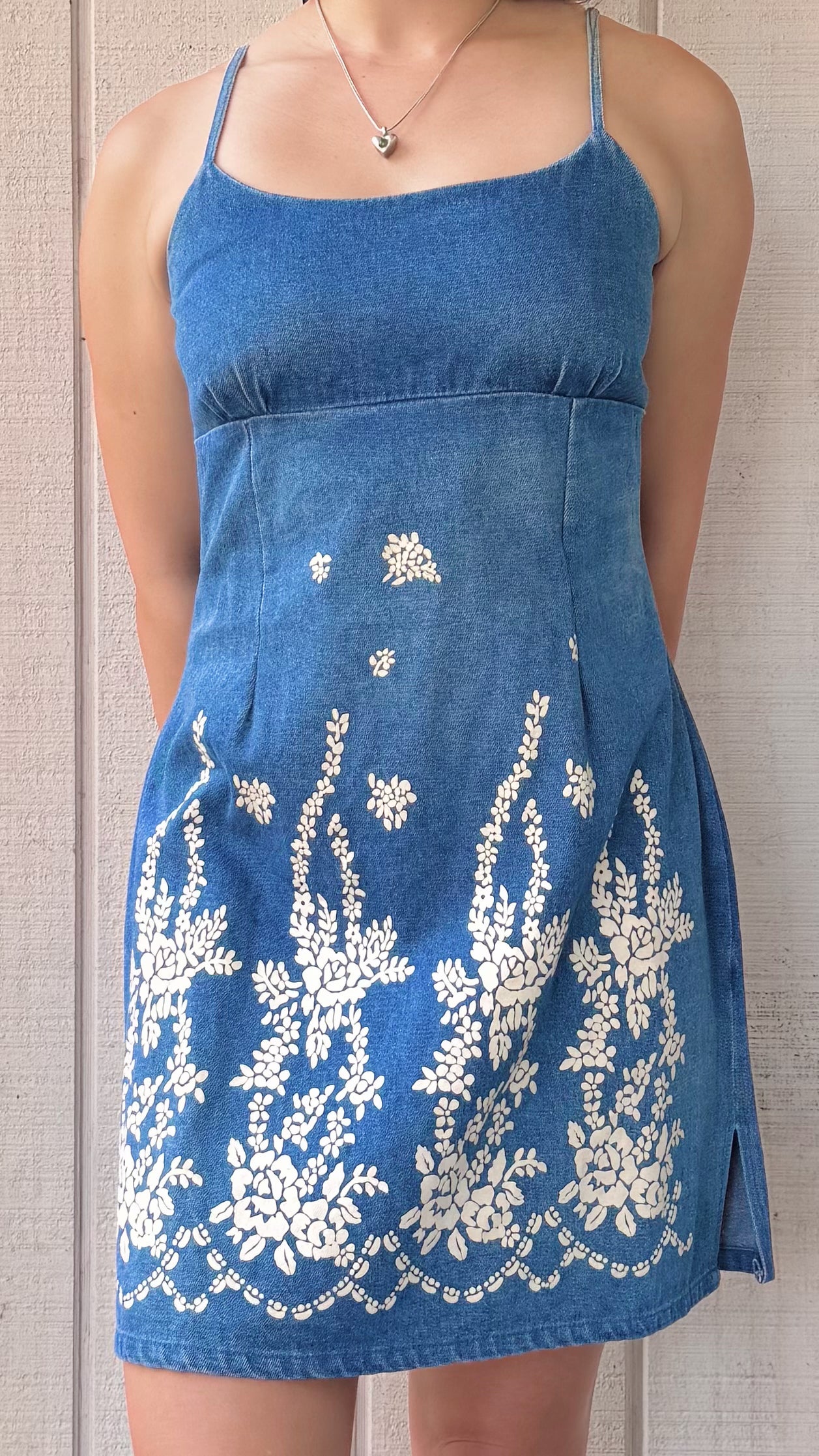 The Odette 1990s Denim Mini Dress
