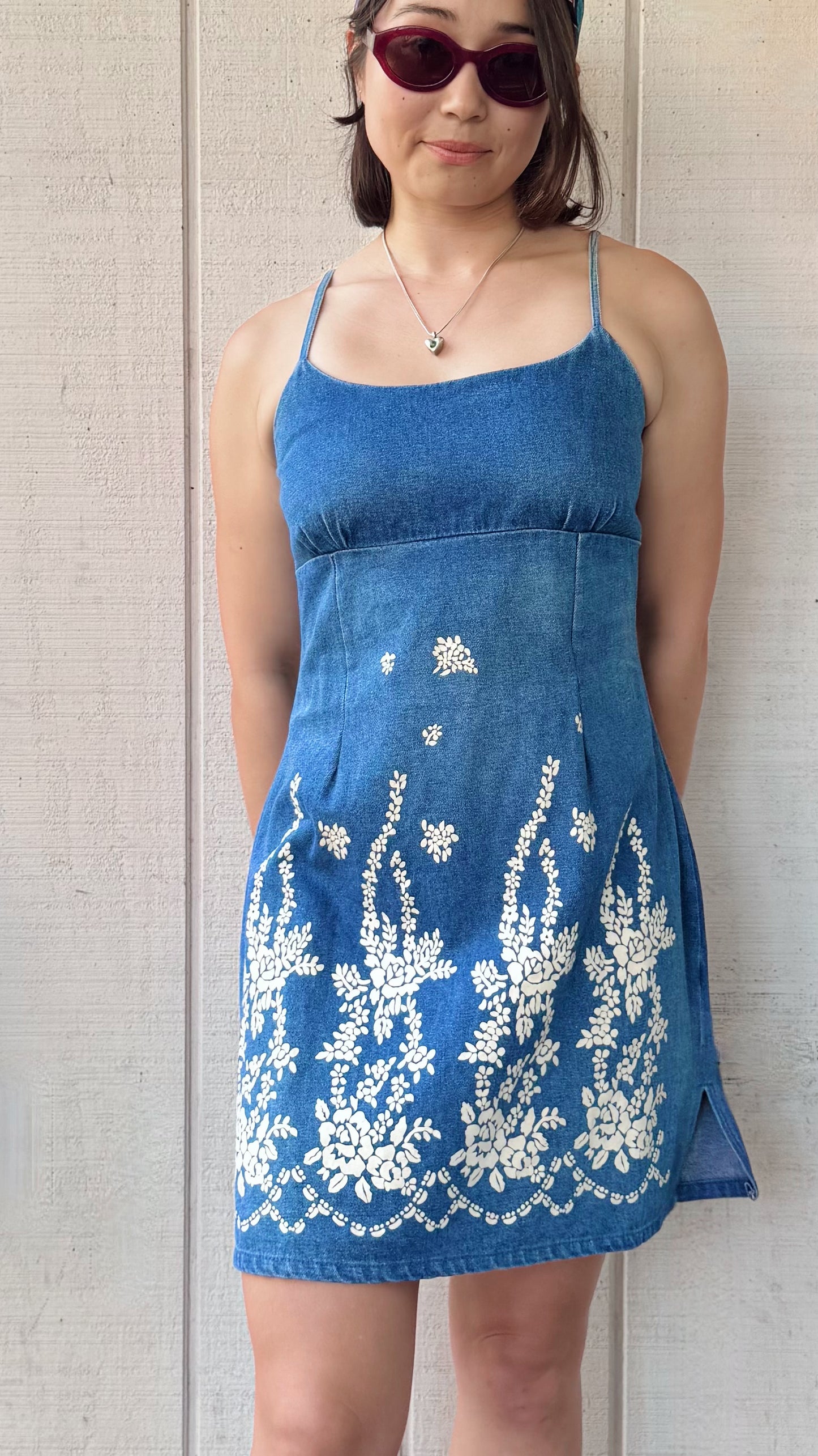 The Odette 1990s Denim Mini Dress