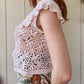 The Reese 1990s Ruffle Crochet Top