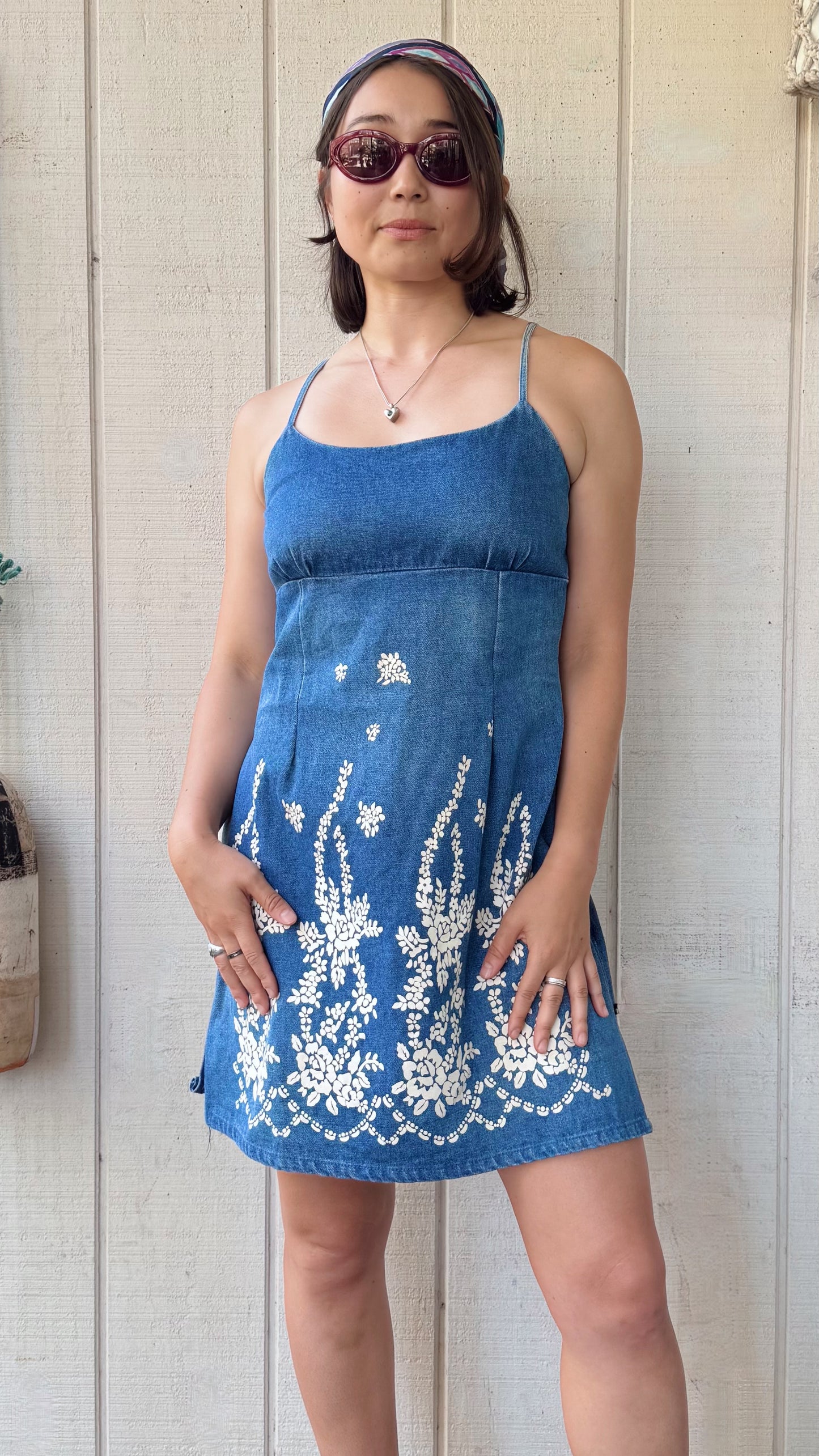 The Odette 1990s Denim Mini Dress