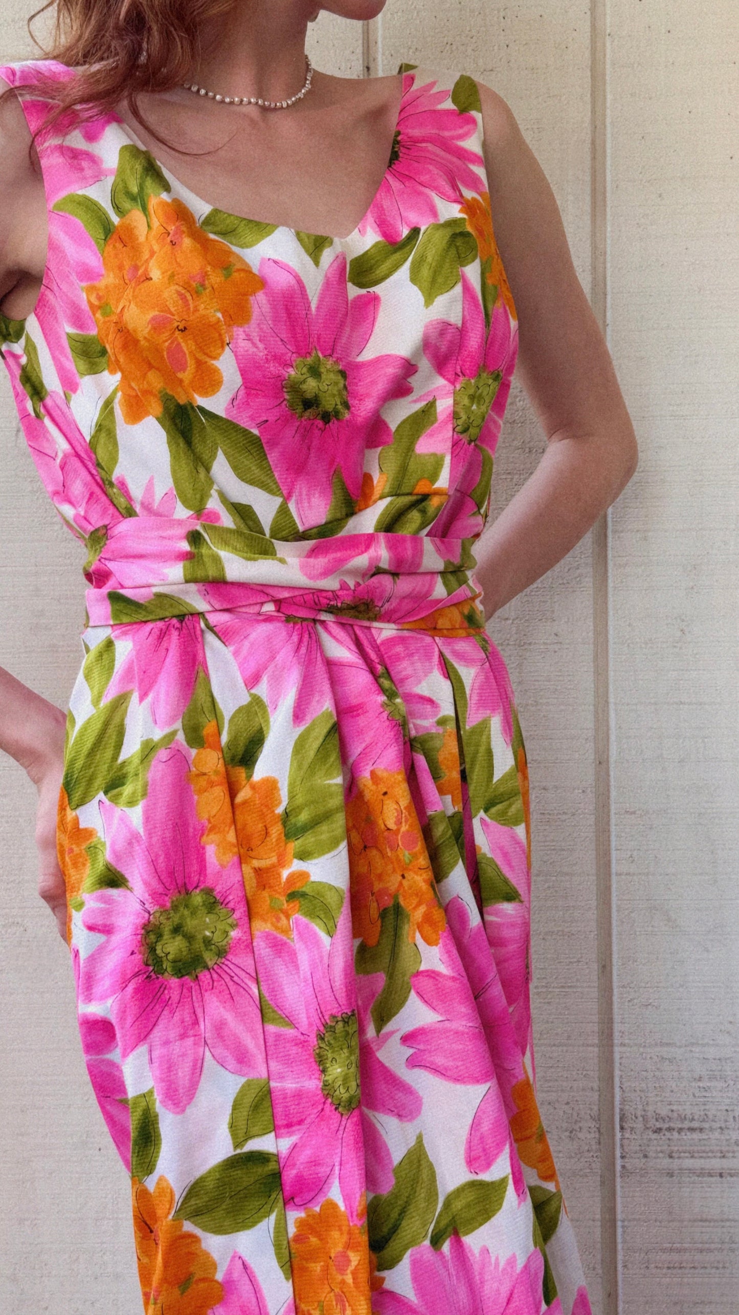 The Dahlia 1960s Handmade Apron Dress